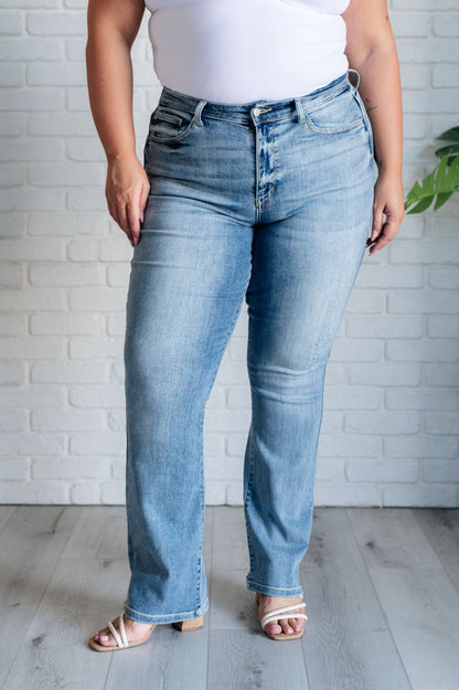 Alana Mid Rise Clean Bootcut Jeans - Southern Divas Boutique