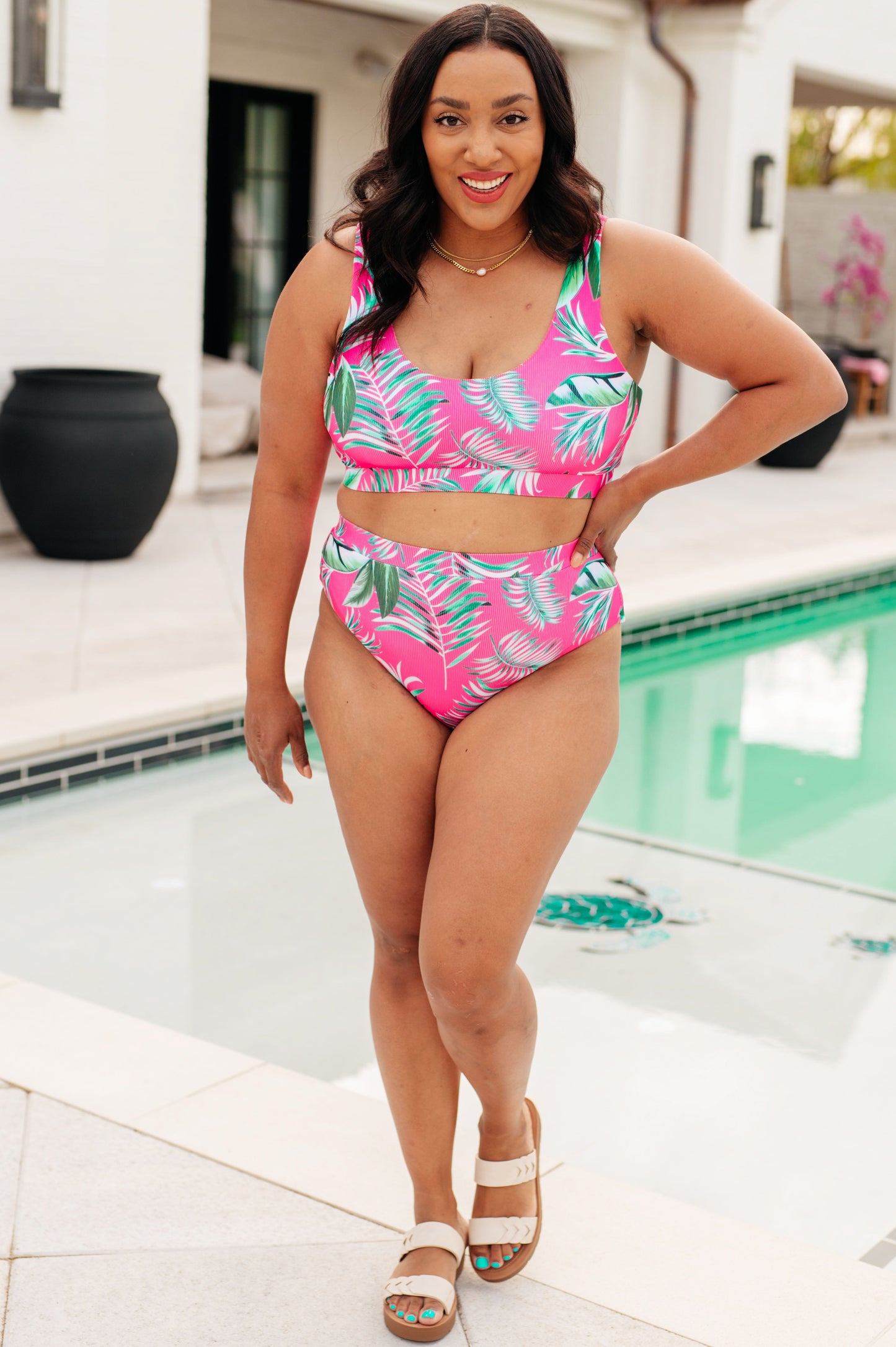 Barbados Tropical Print Swim Bottoms - Southern Divas Boutique