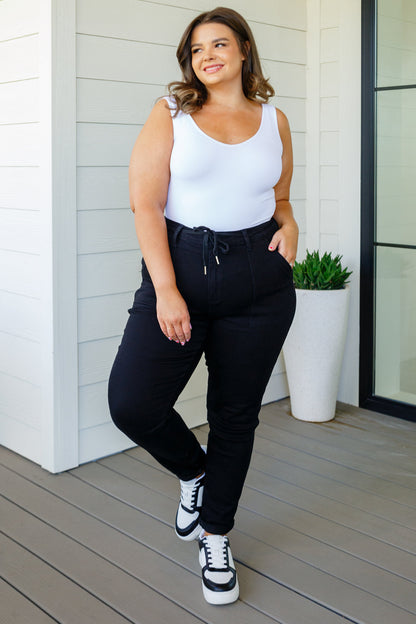 Carmen Double Cuff Joggers in Black - Southern Divas Boutique