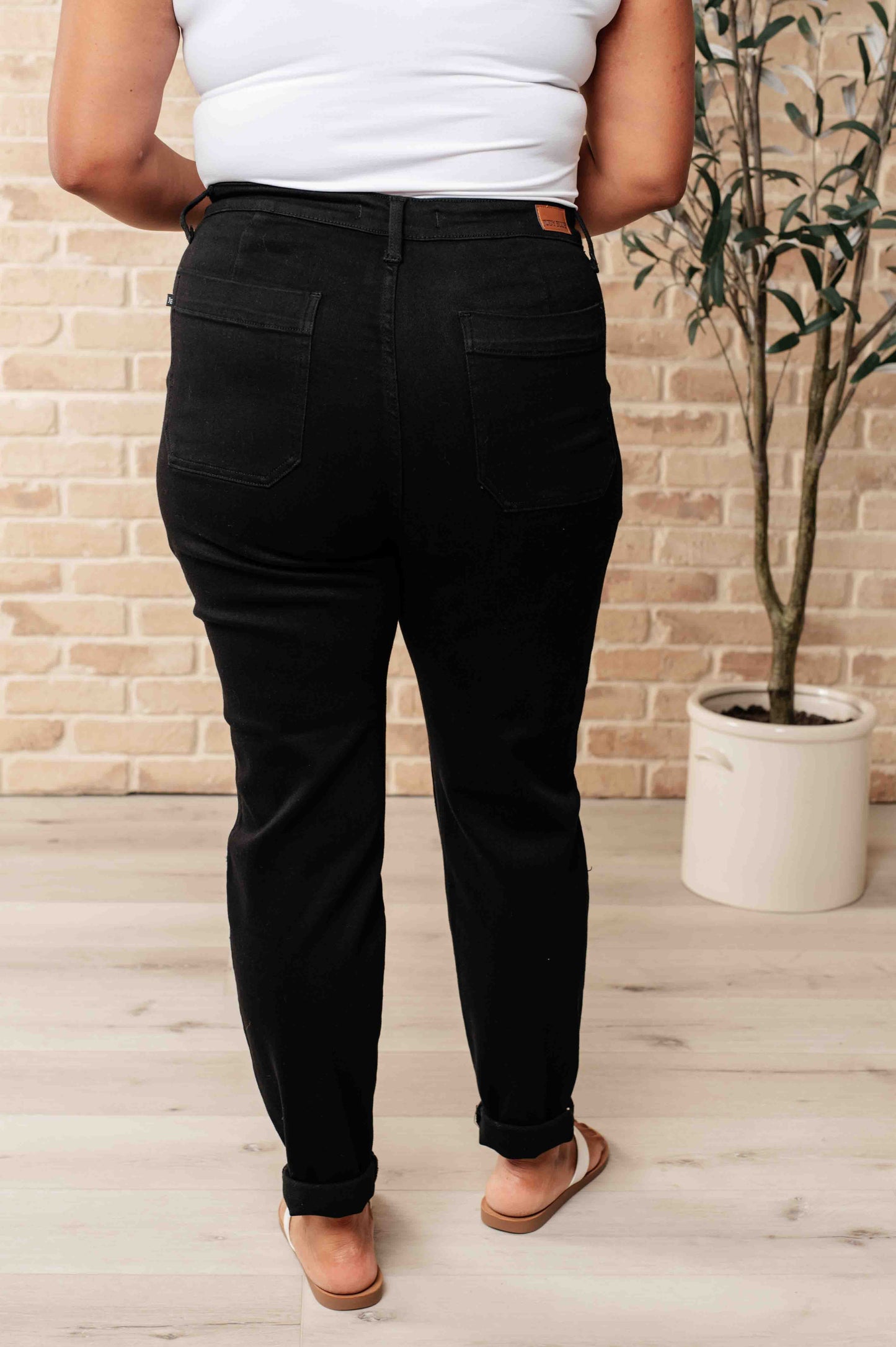 Carmen Double Cuff Joggers in Black - Southern Divas Boutique