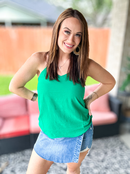 Style Statement Cami - Kelly Green - Southern Divas Boutique