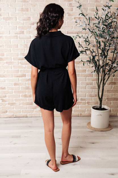 Don't Worry 'Bout a Thing V-Neck Romper - Southern Divas Boutique