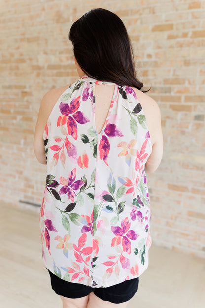 Feeling Lovely Floral Halter Blouse - Southern Divas Boutique