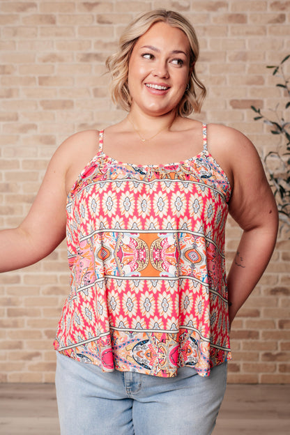 Free Spirited Mixed Print Tank - Southern Divas Boutique