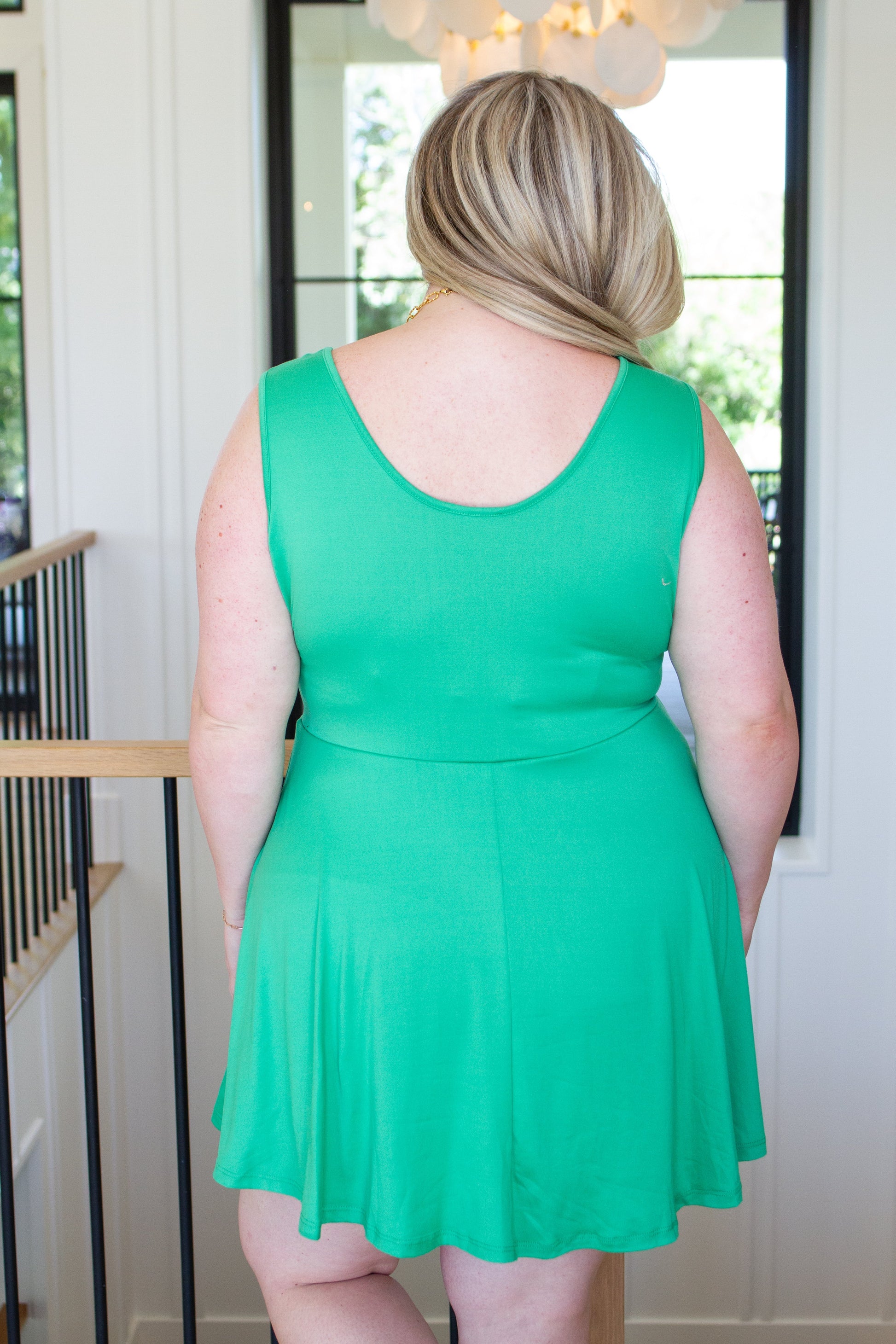 Gorgeous in Green Sleeveless Skort Dress - Southern Divas Boutique