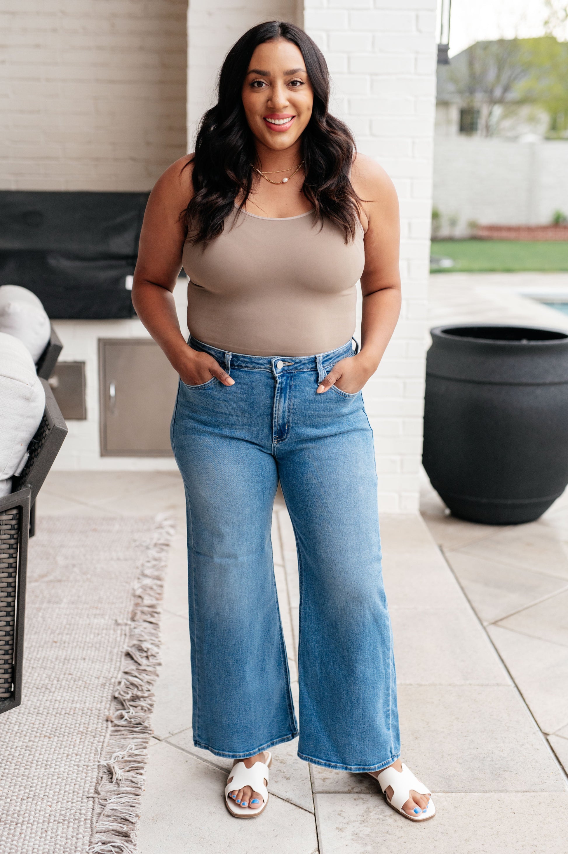 Hayes High Rise Wide Leg Crop Jeans - Southern Divas Boutique