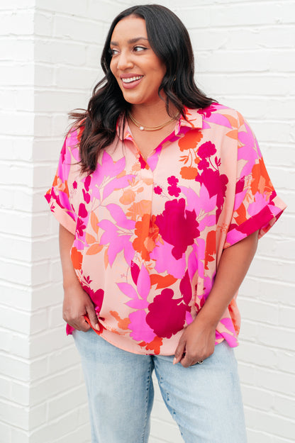 Hazy Cosmic Jive Relaxed Blouse - Southern Divas Boutique