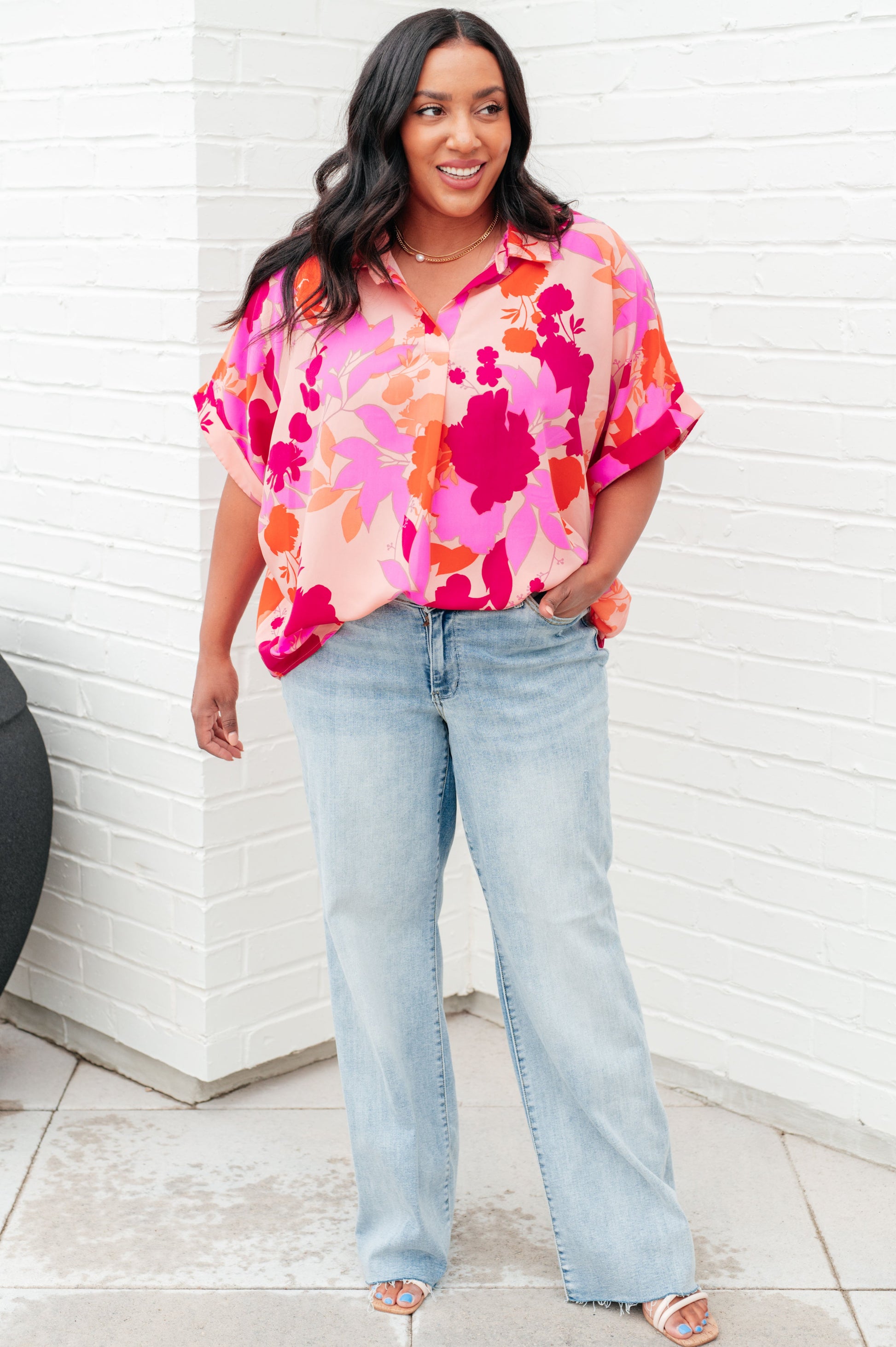 Hazy Cosmic Jive Relaxed Blouse - Southern Divas Boutique