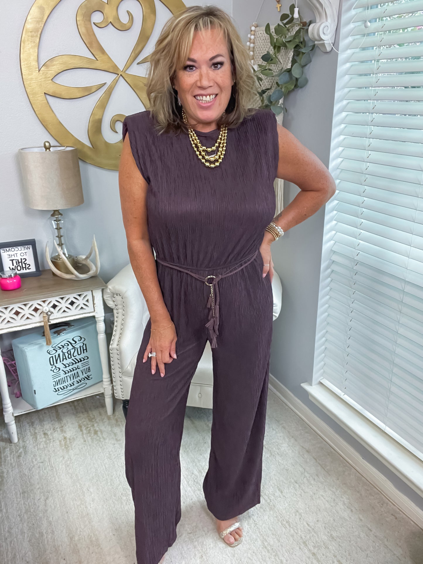 Wrong Again Jumpsuit - Espresso - Southern Divas Boutique