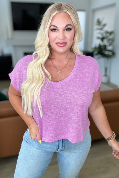 Classic Comfort V-Neck Top in Mauve - Southern Divas Boutique