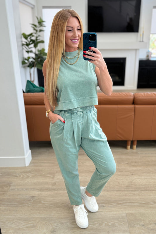 Limber Up Straight Leg Sweats in Olive - Southern Divas Boutique