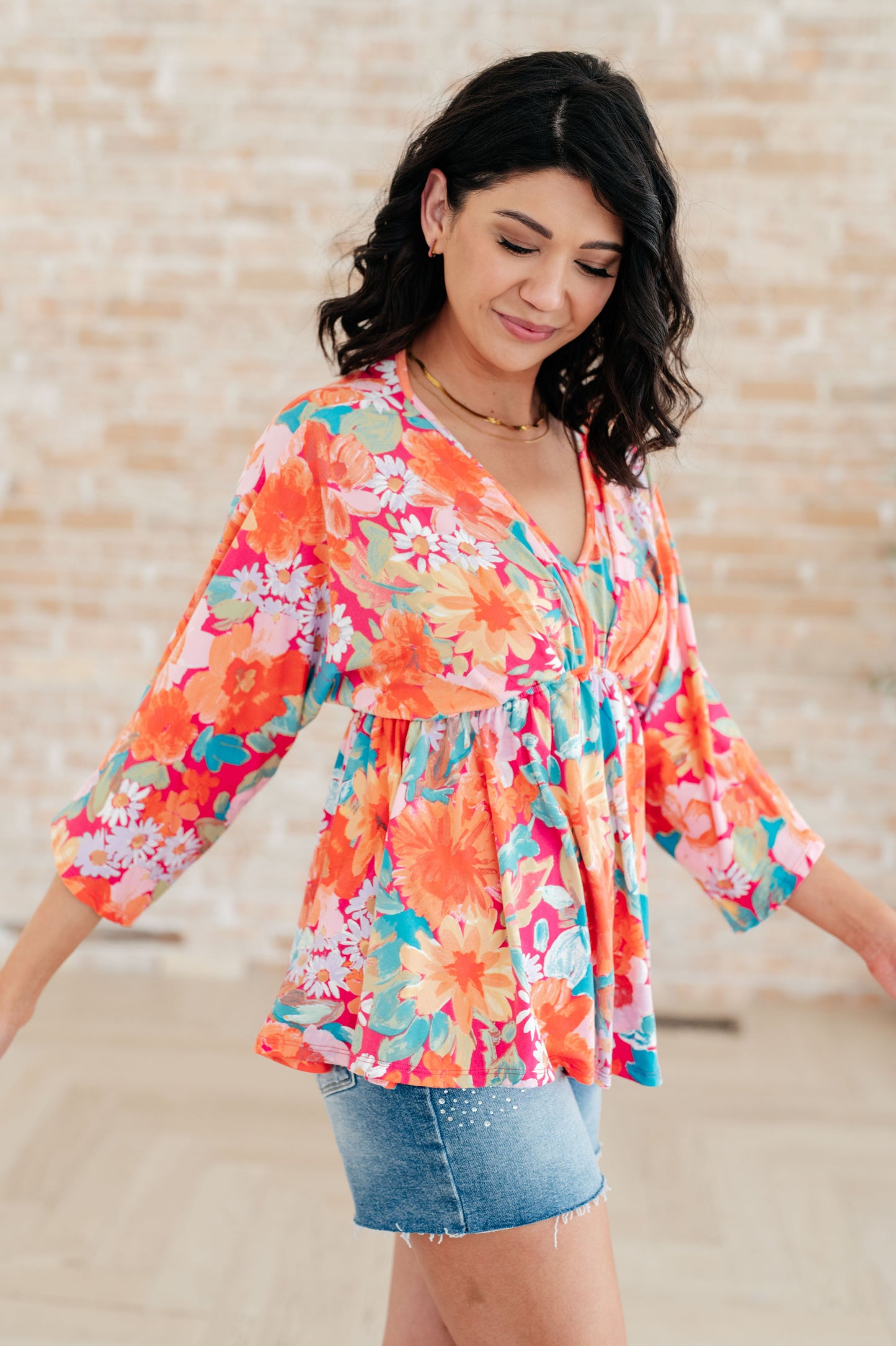In Other Words, Hold My Hand V-Neck Blouse - Southern Divas Boutique
