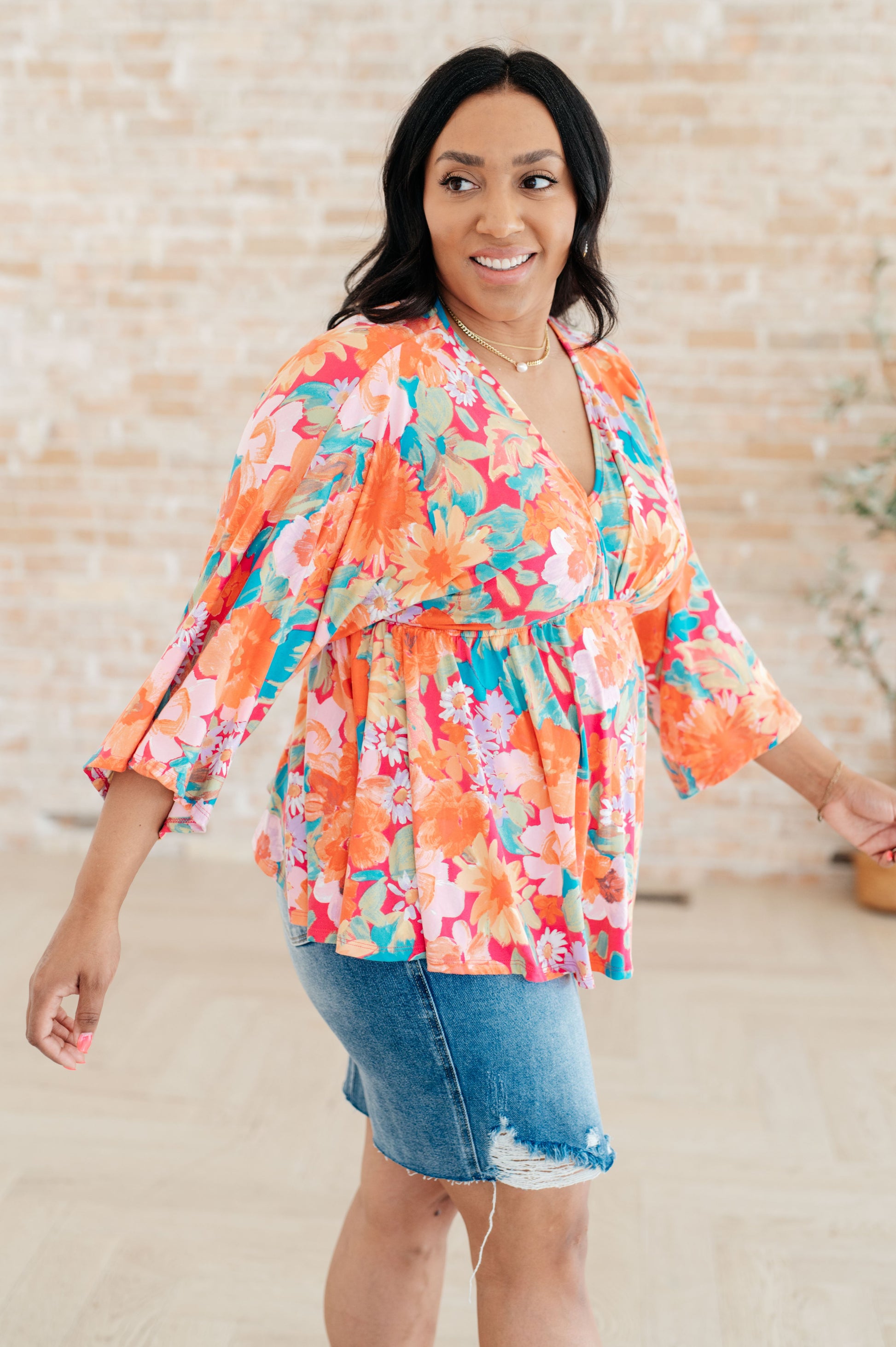 In Other Words, Hold My Hand V-Neck Blouse - Southern Divas Boutique