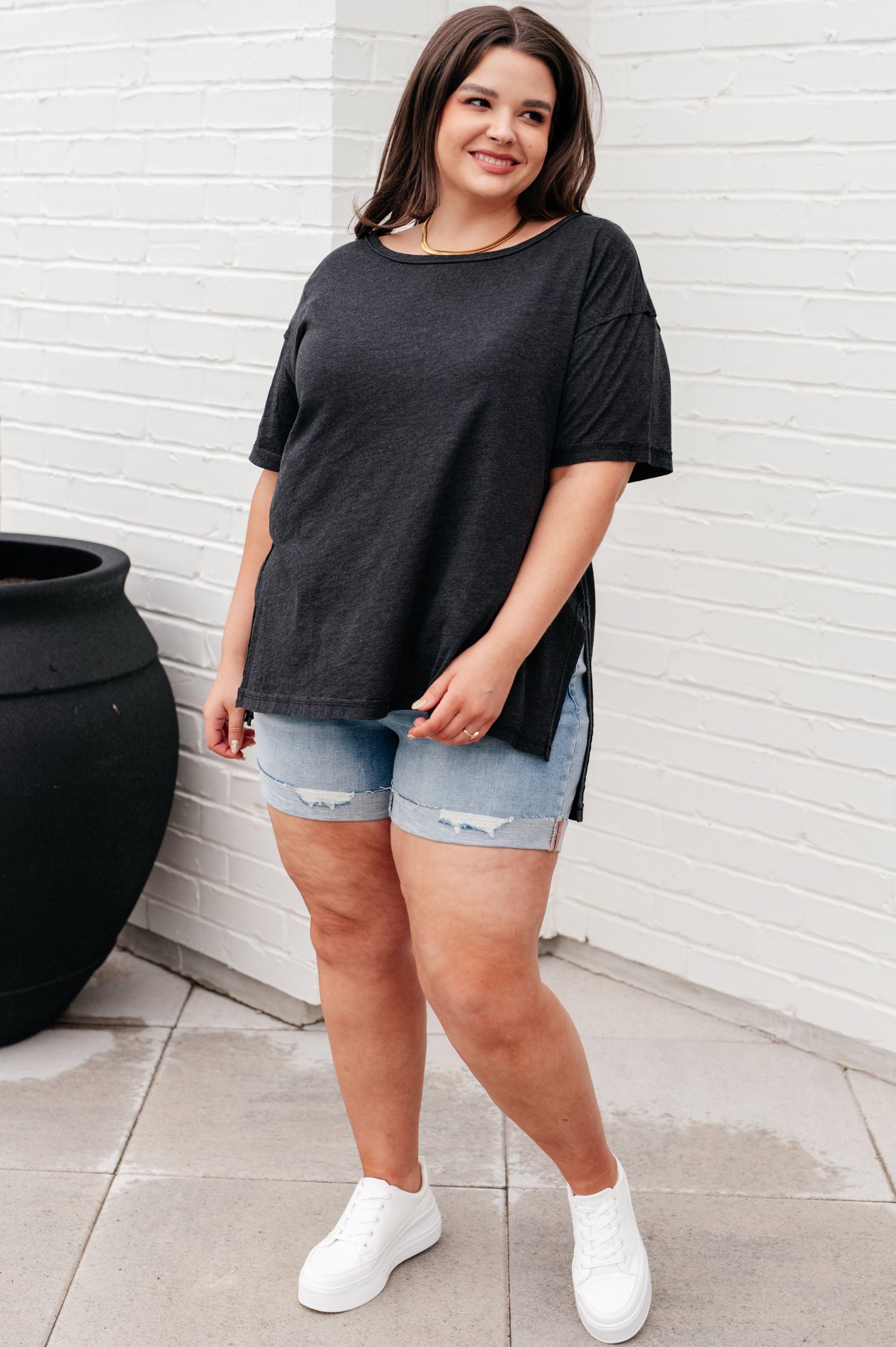 Let Me Live Relaxed Tee in Black - Southern Divas Boutique