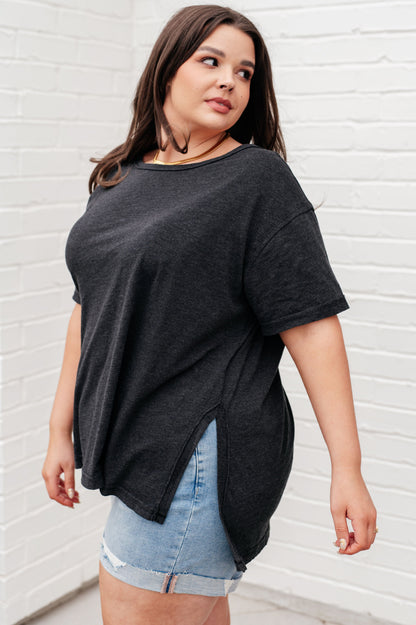 Let Me Live Relaxed Tee in Black - Southern Divas Boutique