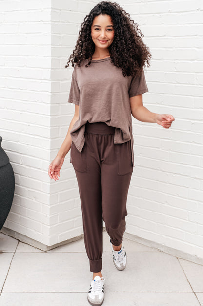 Let Me Live Relaxed Tee in Brown - Southern Divas Boutique