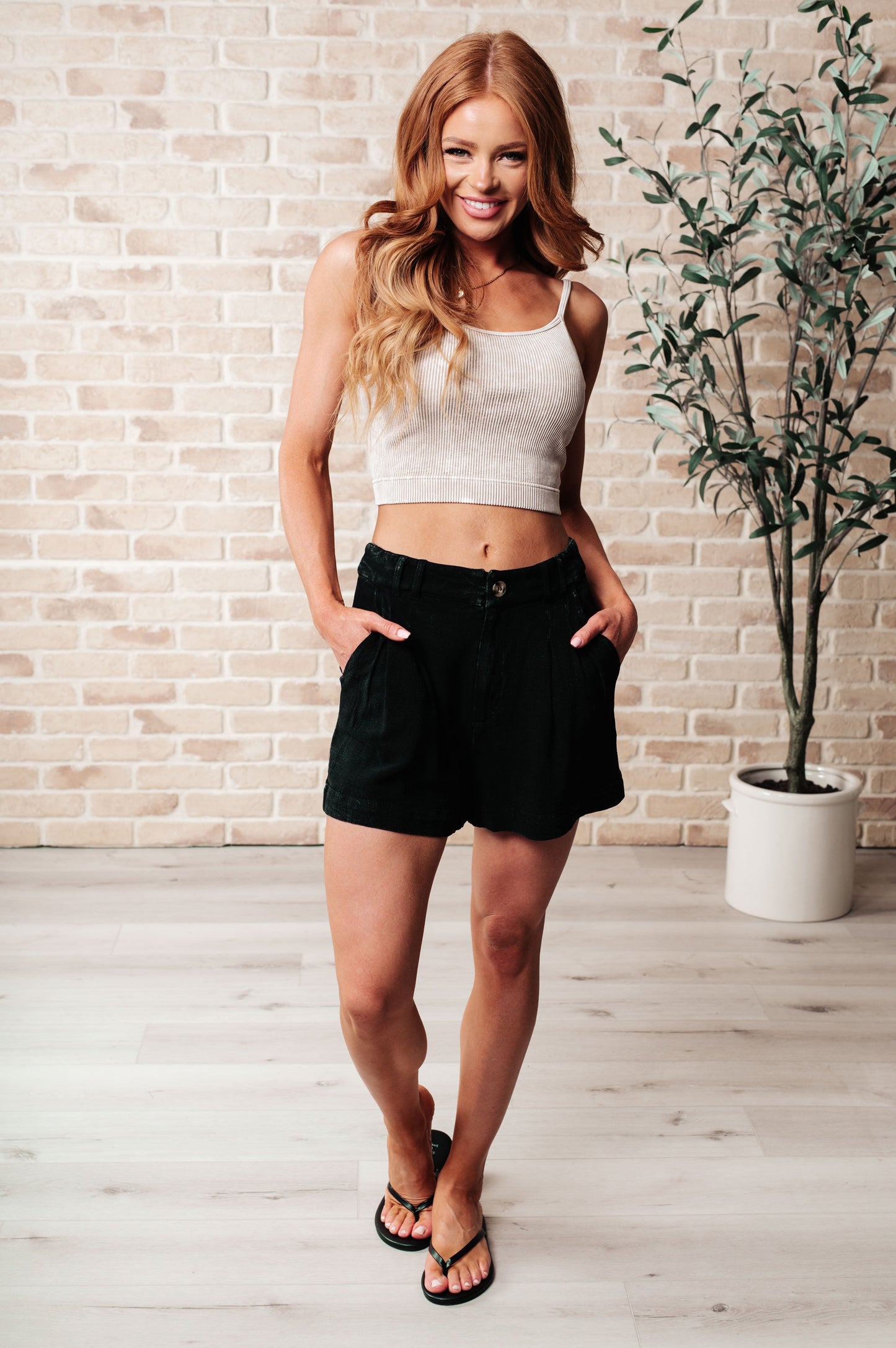 Mind Over Matter Pleated Shorts in Black - Southern Divas Boutique