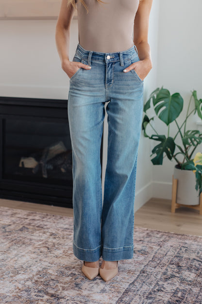 Mindy Mid Rise Wide Leg Jeans - Southern Divas Boutique