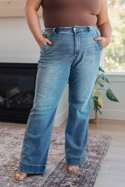 Mindy Mid Rise Wide Leg Jeans - Southern Divas Boutique