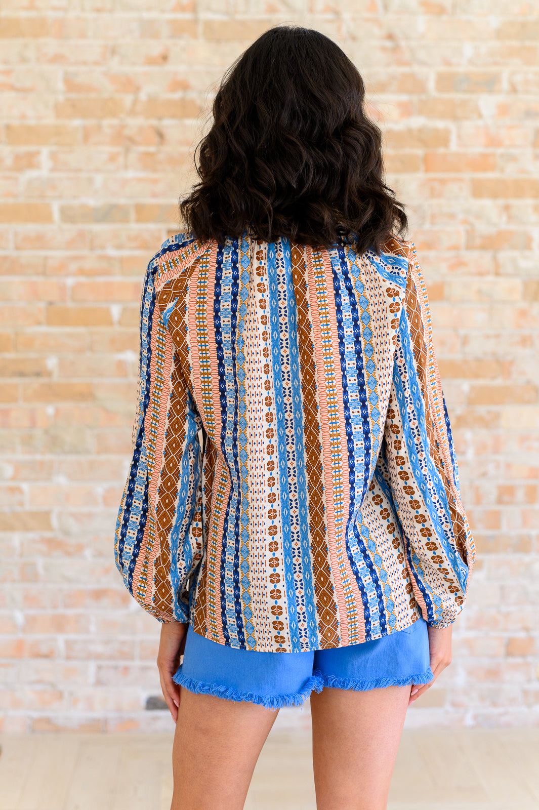 Open Sky Boho Tunic in Navy Mauve - Southern Divas Boutique