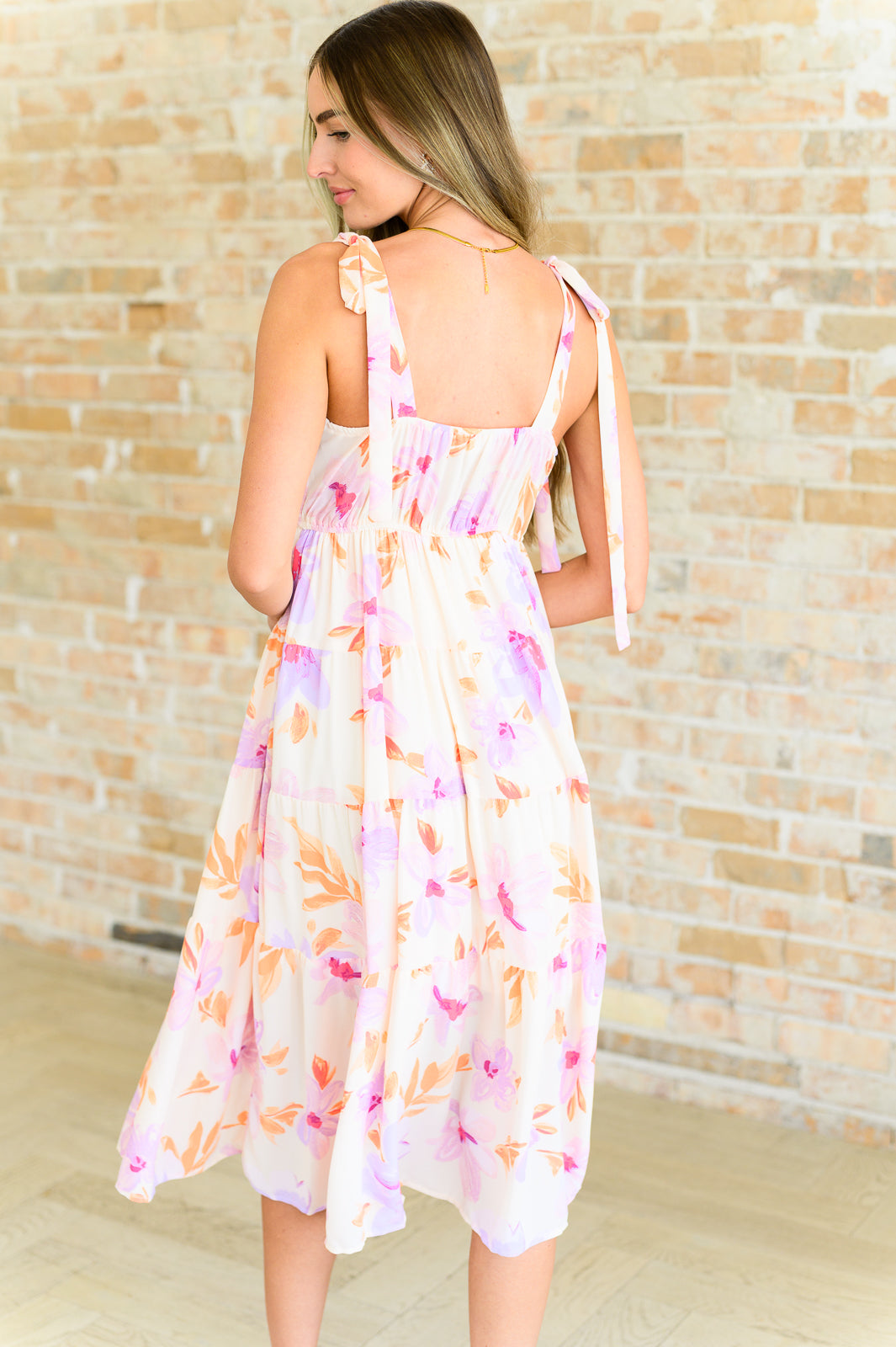 Pastel Petals Floral Midi Dress - Southern Divas Boutique