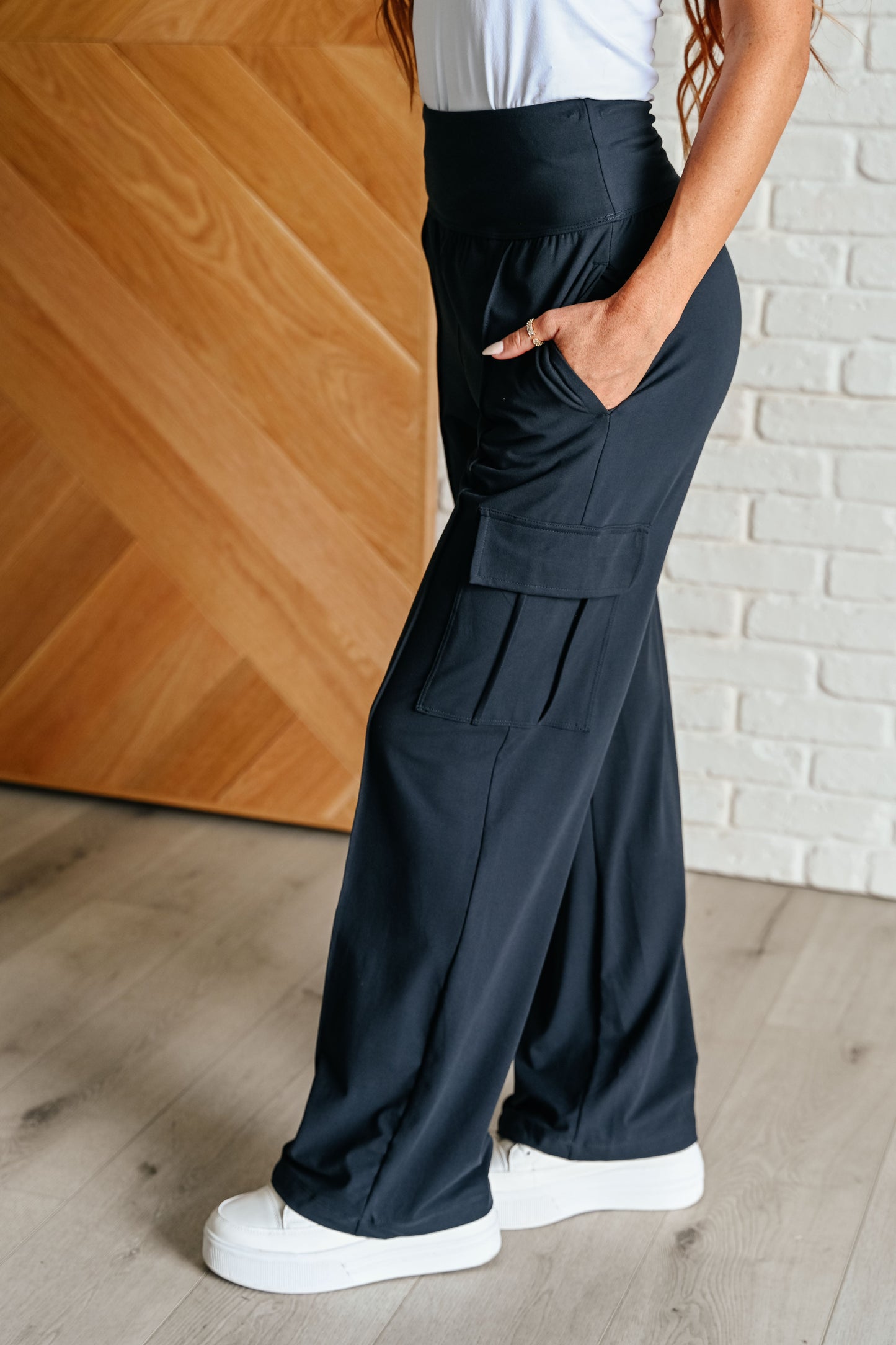 Race to Relax Cargo Pants in Nocturnal Navy - Southern Divas Boutique