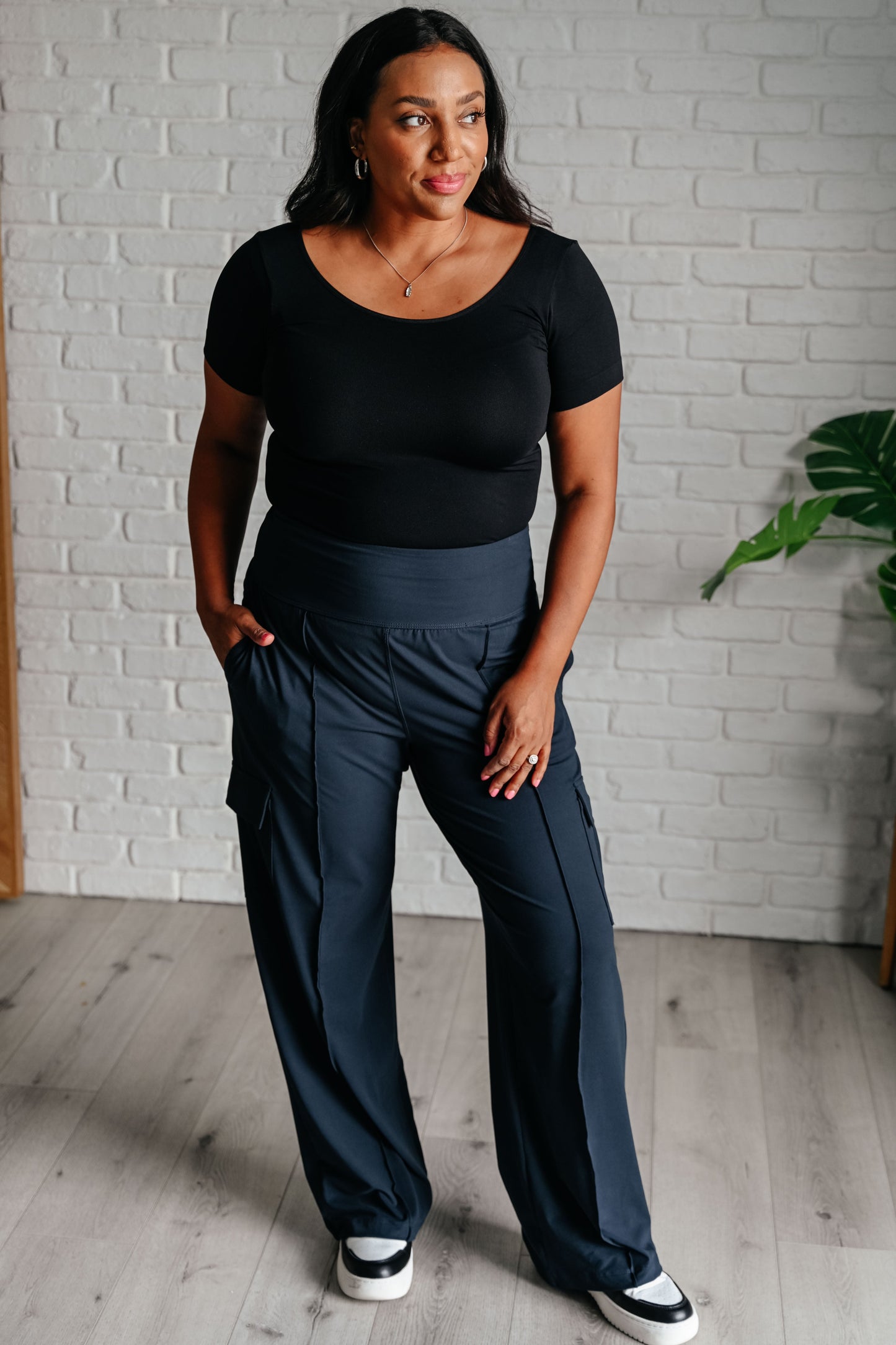 Race to Relax Cargo Pants in Nocturnal Navy - Southern Divas Boutique