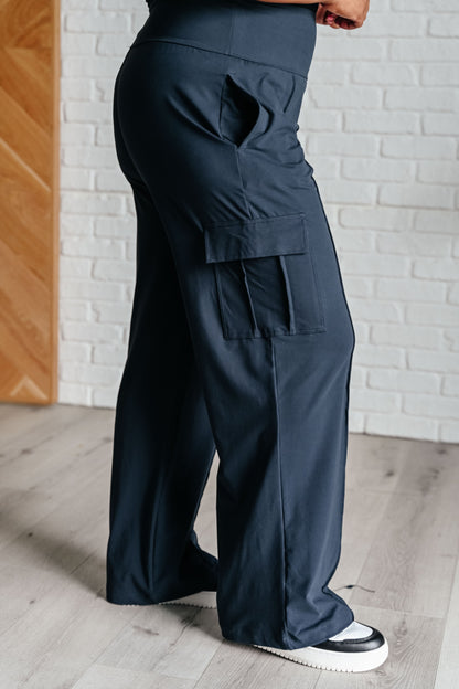 Race to Relax Cargo Pants in Nocturnal Navy - Southern Divas Boutique