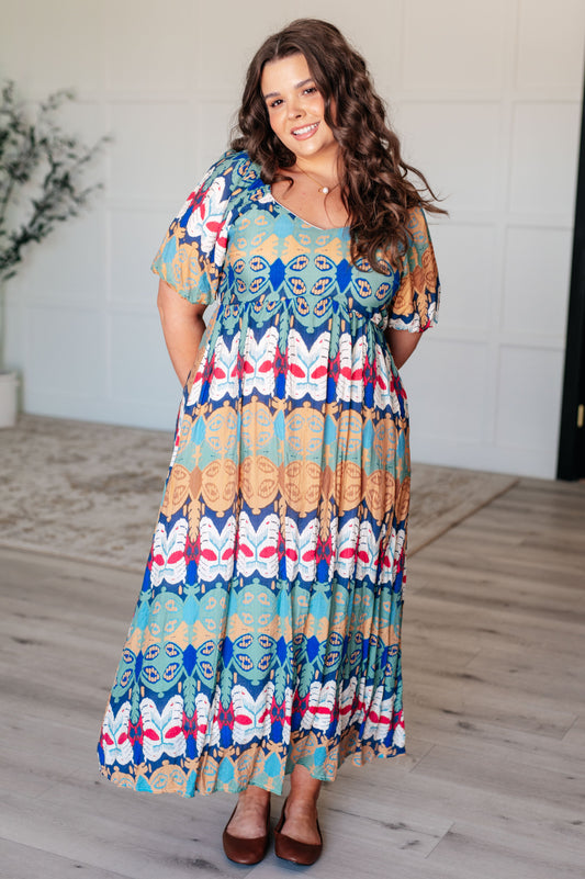 Shaping Reality V-Neck Balloon Sleeve Dress - Southern Divas Boutique