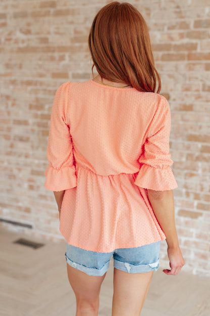 Sweet Sherbet Swiss Dot Top - Southern Divas Boutique