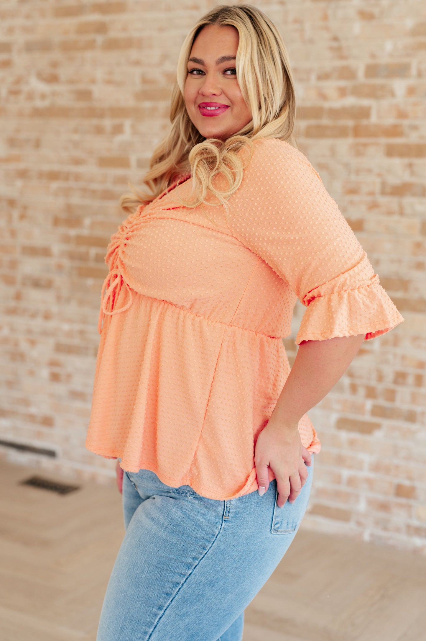 Sweet Sherbet Swiss Dot Top - Southern Divas Boutique