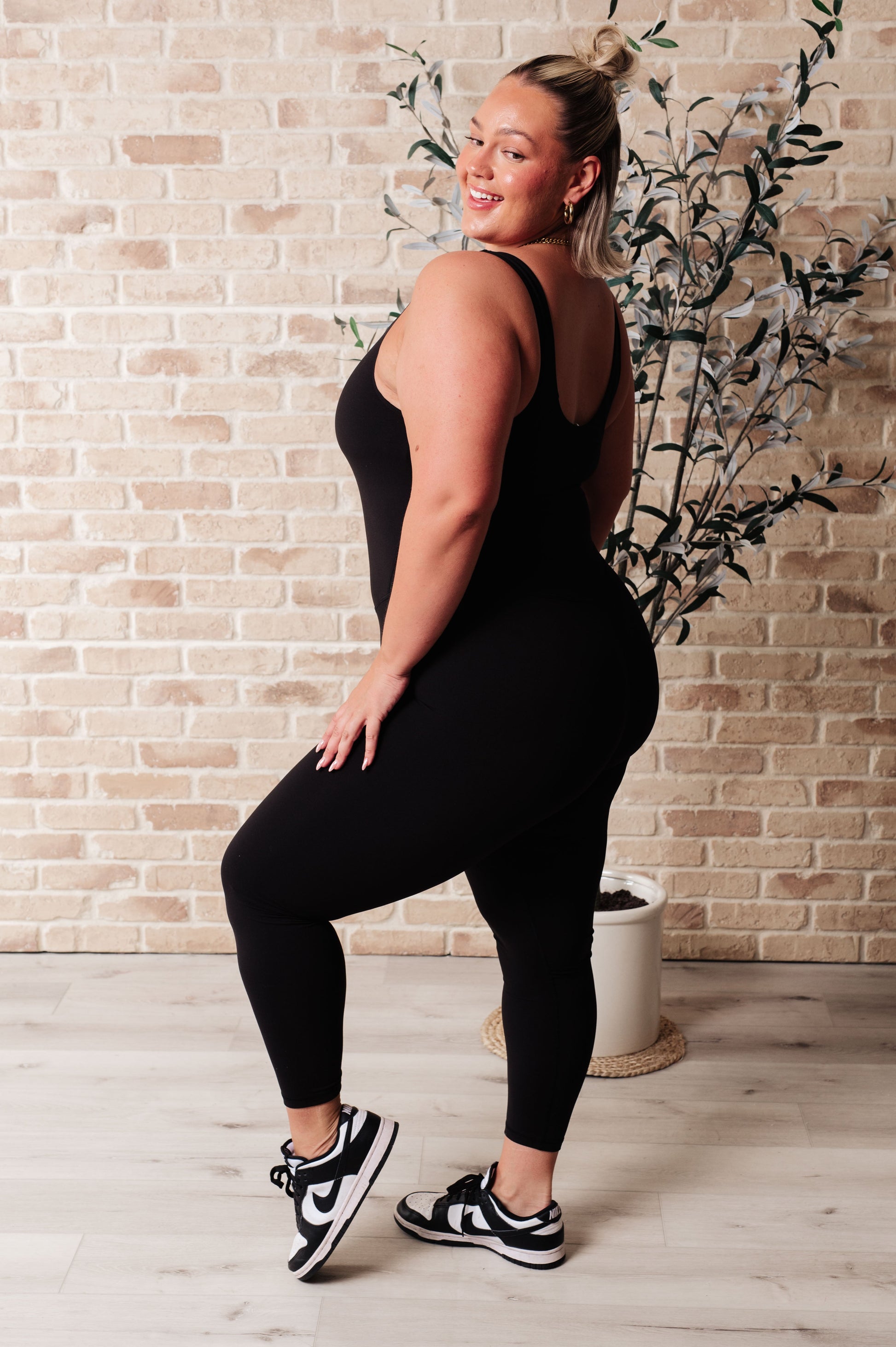 Way to Push Active Bodysuit in Black - Southern Divas Boutique