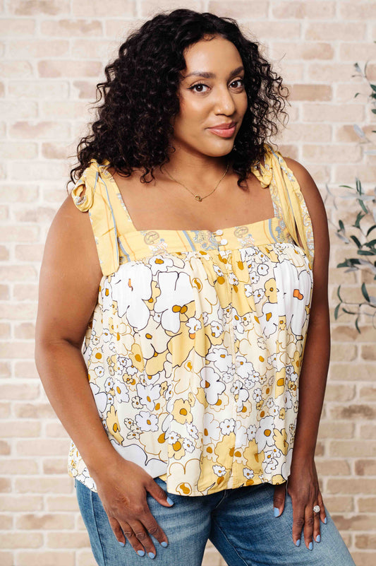 What's Happening Here Floral Tank - Southern Divas Boutique