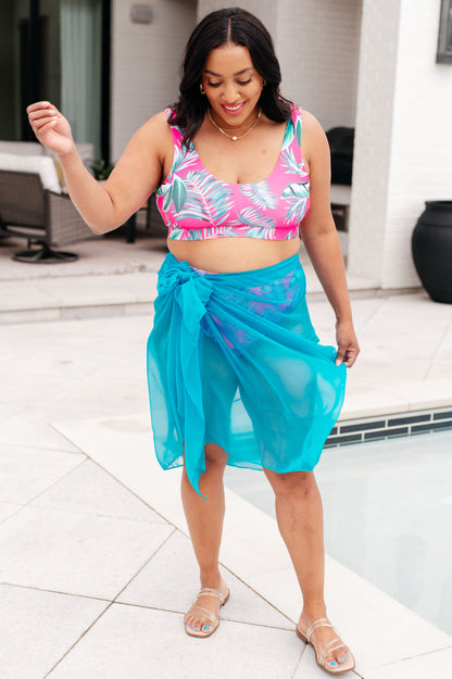 Wrapped In Summer Versatile Swim Cover in Teal - Southern Divas Boutique