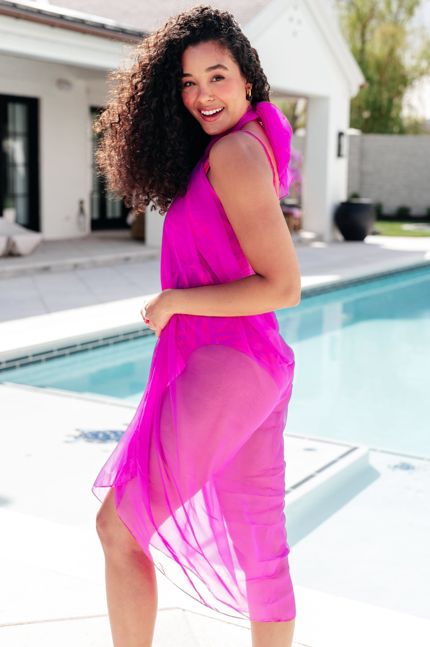 Wrapped In Summer Versatile Swim Cover in Pink - Southern Divas Boutique