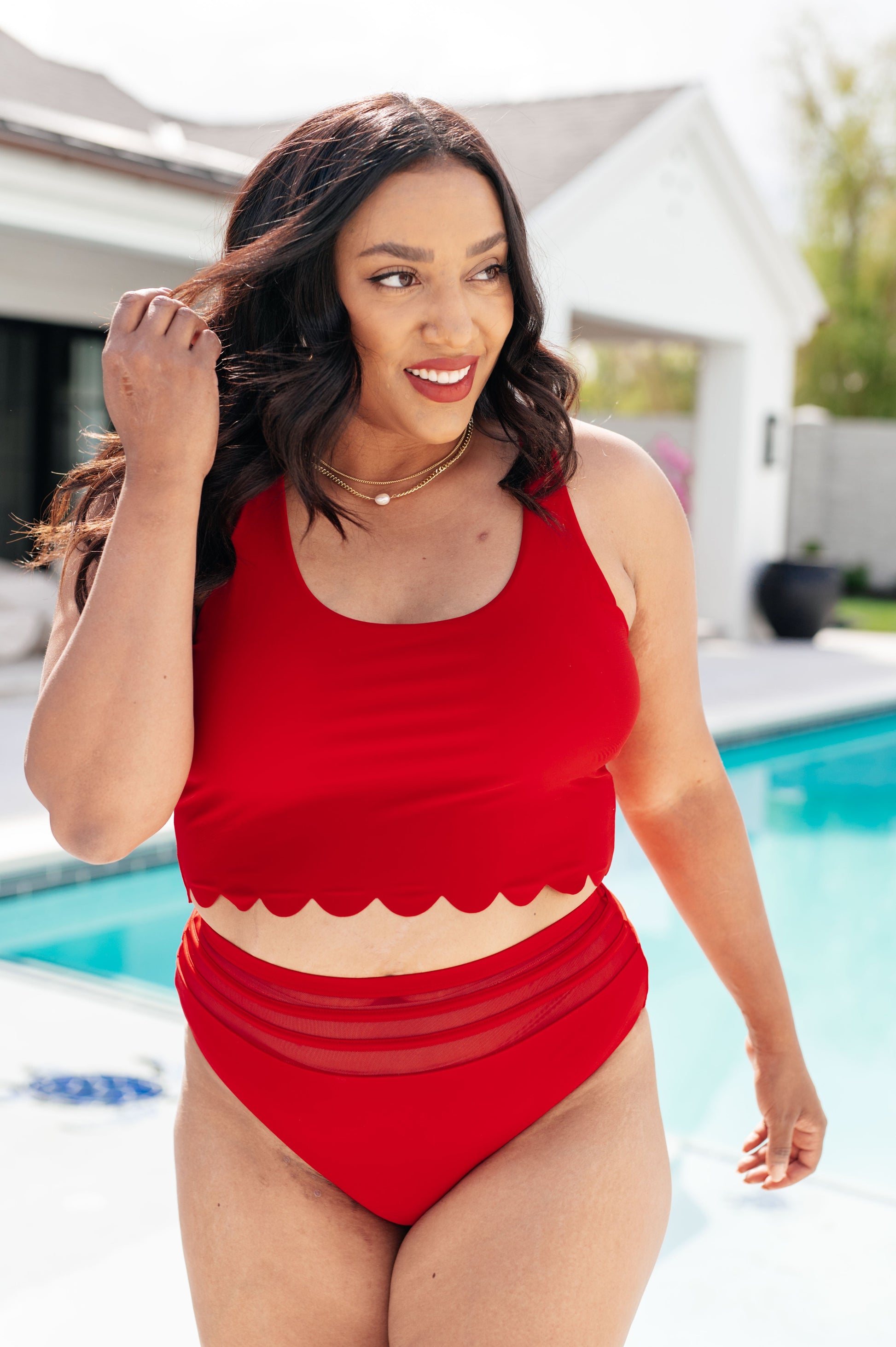 Tonga Scalloped Swim Top - Southern Divas Boutique