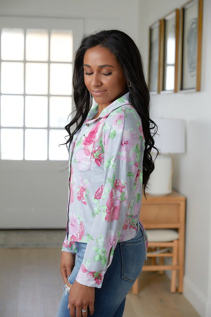 Thinking On It Open Back Floral Top - Southern Divas Boutique