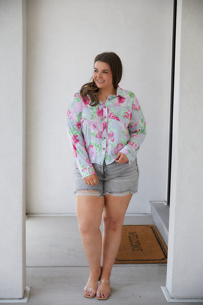 Thinking On It Open Back Floral Top - Southern Divas Boutique