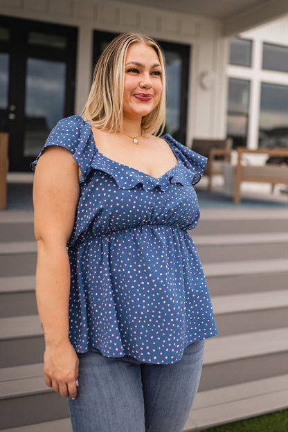 Connect the Dots Peplum Blouse - Southern Divas Boutique