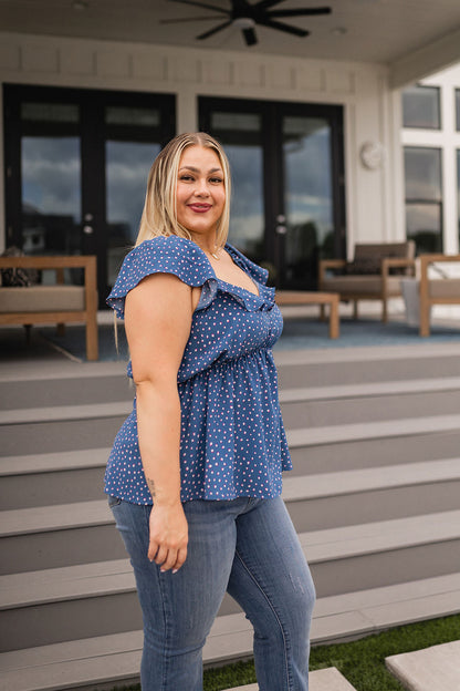 Connect the Dots Peplum Blouse - Southern Divas Boutique