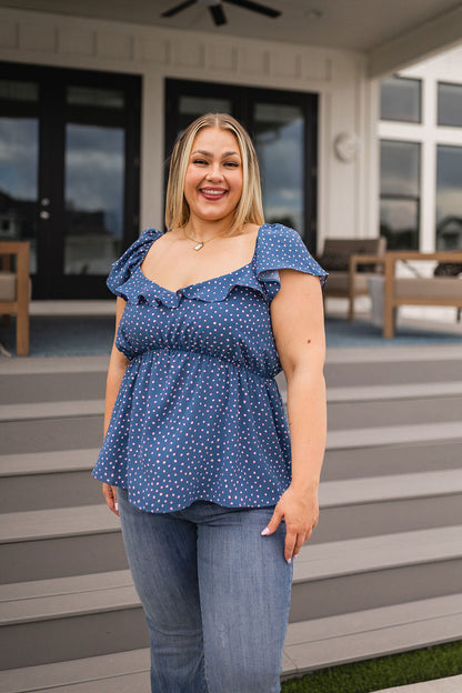 Connect the Dots Peplum Blouse - Southern Divas Boutique