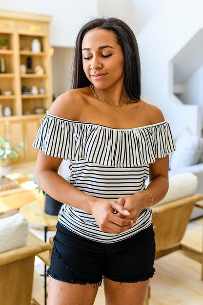 Extra Time Striped Top - Southern Divas Boutique