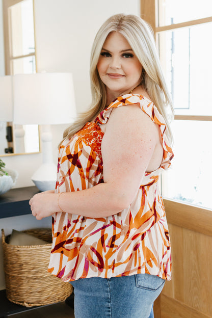 Francesca Embroidered Top in Rust - Southern Divas Boutique