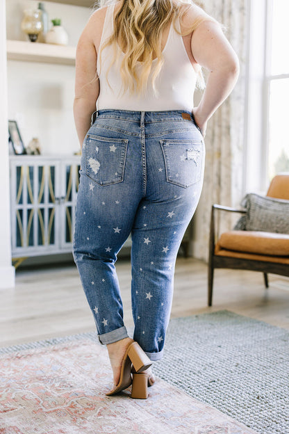 Juliet Star Crossed Boyfriend Jeans - Southern Divas Boutique