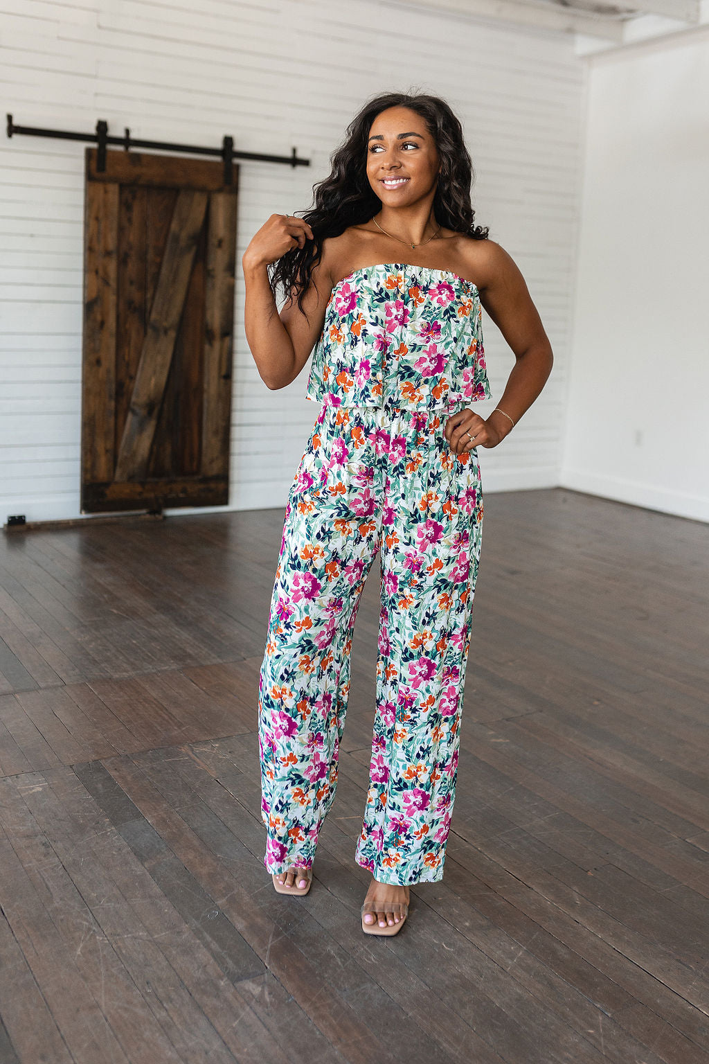 Life of the Party Floral Jumpsuit in Green - Southern Divas Boutique