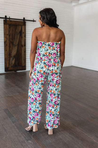 Life of the Party Floral Jumpsuit in Green - Southern Divas Boutique