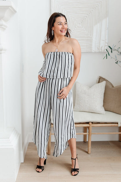 Modern Stripes Jumpsuit - Southern Divas Boutique