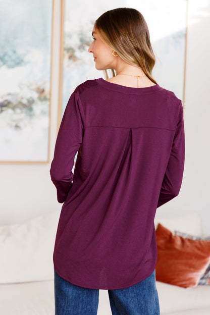 So Outstanding Top in Dark Magenta - Southern Divas Boutique