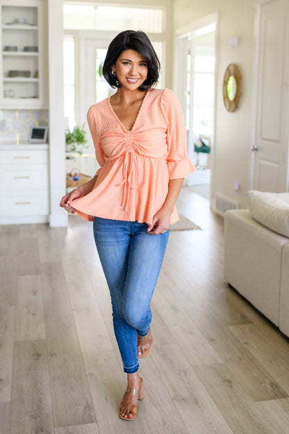 Sweet Sherbet Swiss Dot Top - Southern Divas Boutique